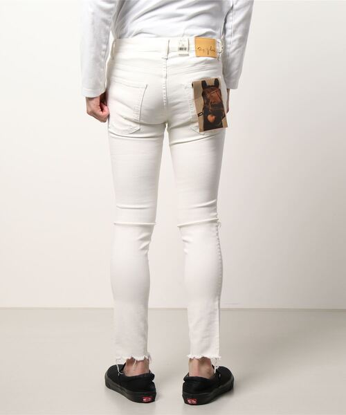 Big John(ビッグジョン)の「BIGJOHN/ビッグジョン/別注ダメージスキニーパンツ(デニムパンツ・メンズ・ホワイト・30/28)」の3枚目の写真