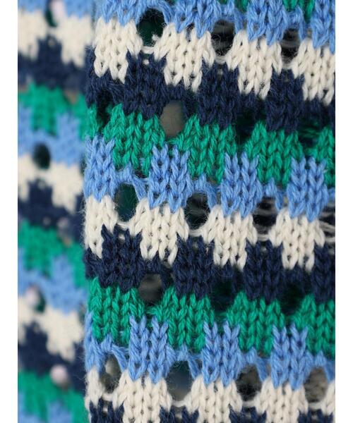 Green　Parks（グリーンパークス）の「透かし柄レトロニットカーディガン（カーディガン/ボレロ・レディース・サックスブルー/グリーン・FREE）」の18枚目の写真