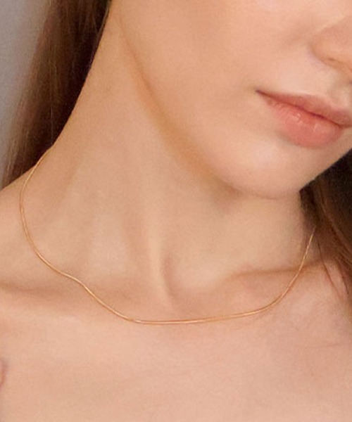 CEMONEMO(セモネモ)の「【金属アレルギー対応】 スネークチェーン ネックレス 1mm / サージカルステンレス 316L(ネックレス・レディース・ゴールド/シルバー・FREE)」の19枚目の写真