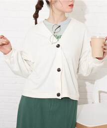 Cutie Blonde（キューティーブロンド）の「◆【2点セット】トレンドカラーのショートカーデ＋ロンT（その他トップス）」