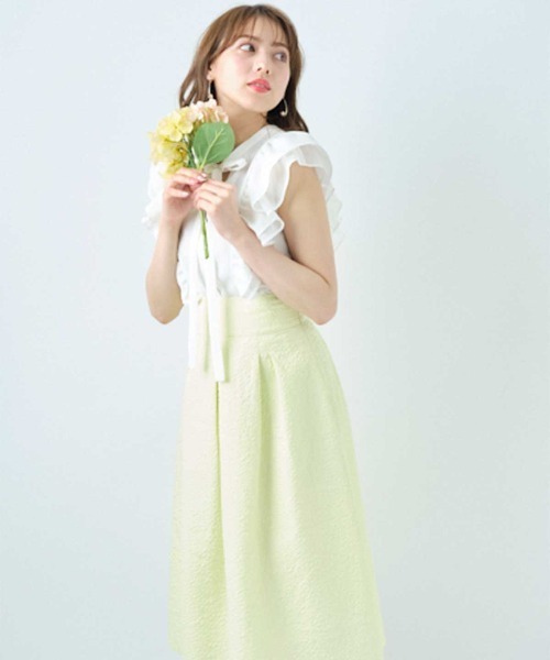 WILLSELECTION(ウィルセレクション)の「ソデフリルリボンブラウス(シャツ/ブラウス・レディース・オフホワイト/ピンク/グリーン/ブラック系その他・MEDIUM)」の5枚目の写真