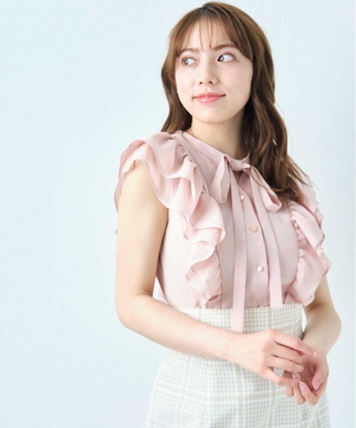 WILLSELECTION(ウィルセレクション)の「ソデフリルリボンブラウス(シャツ/ブラウス・レディース・オフホワイト/ピンク/グリーン/ブラック系その他・MEDIUM)」の8枚目の写真