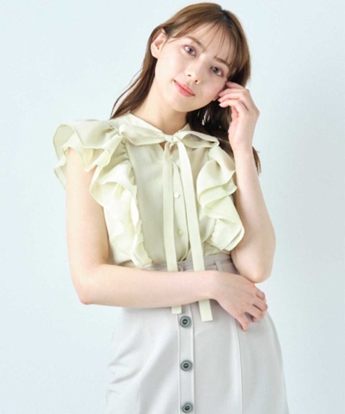 WILLSELECTION(ウィルセレクション)の「ソデフリルリボンブラウス(シャツ/ブラウス・レディース・オフホワイト/ピンク/グリーン/ブラック系その他・MEDIUM)」の18枚目の写真