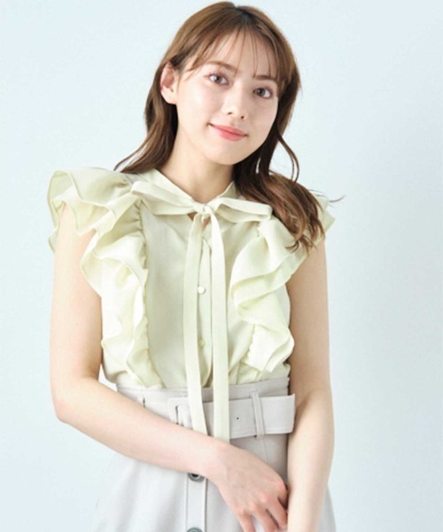 WILLSELECTION(ウィルセレクション)の「ソデフリルリボンブラウス(シャツ/ブラウス・レディース・オフホワイト/ピンク/グリーン/ブラック系その他・MEDIUM)」の6枚目の写真