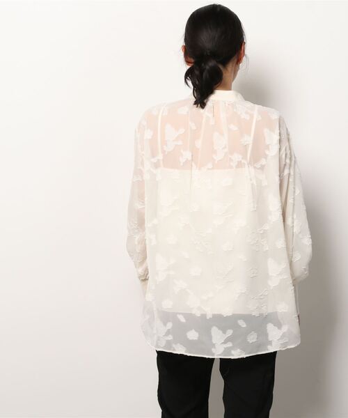 LAULEN（ローレン）の「sheer flower blouse/シアーフラワーブラウス（シャツ/ブラウス・レディース・アイボリー/ミント・FREE）」の5枚目の写真
