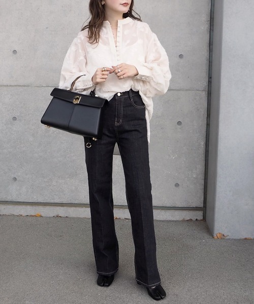 LAULEN（ローレン）の「sheer flower blouse/シアーフラワーブラウス（シャツ/ブラウス・レディース・アイボリー/ミント・FREE）」の18枚目の写真