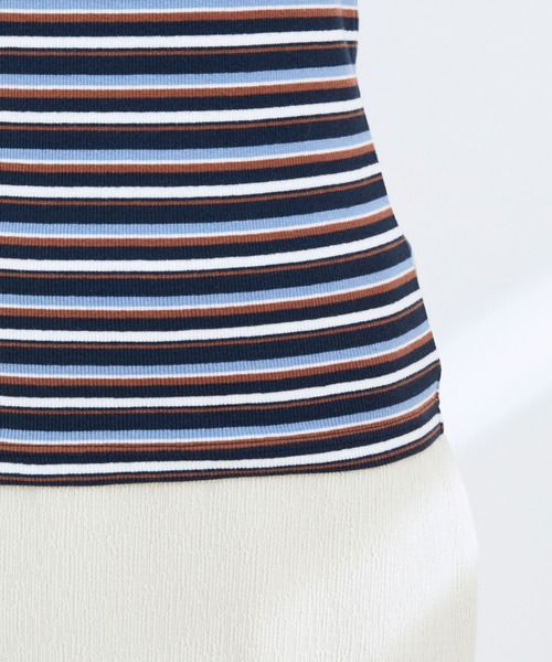 VIS（ビス）の「スクエアネックテレコタンクトップ（タンクトップ・レディース・ブラック/ベージュ/ブルー系その他3・FREE）」の6枚目の写真