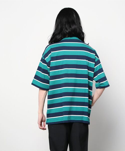 ８(eight)（エイト）の「レトロボーダーアーチロゴＴシャツ（Tシャツ/カットソー・メンズ・サックスブルー系/グリーン系その他2/ライトグレー系/グリーン系その他・MEDIUM/LARGE）」の6枚目の写真