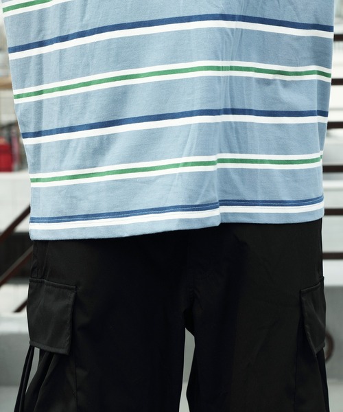 ８(eight)（エイト）の「レトロボーダーアーチロゴＴシャツ（Tシャツ/カットソー・メンズ・サックスブルー系/グリーン系その他2/ライトグレー系/グリーン系その他・MEDIUM/LARGE）」の21枚目の写真