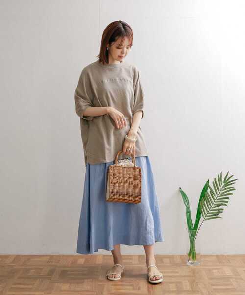 URBAN RESEARCH DOORS（アーバンリサーチドアーズ）の「スラブインレイ5分袖プルオーバー（Tシャツ/カットソー・レディース・グレー系その他/オフホワイト/ブルー/ネイビー・MEDIUM）」の15枚目の写真