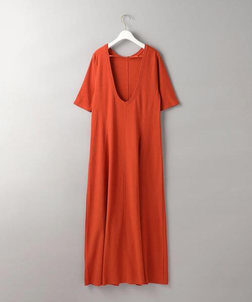 BYバックホールフレアワンピース-ウォッシャブル-