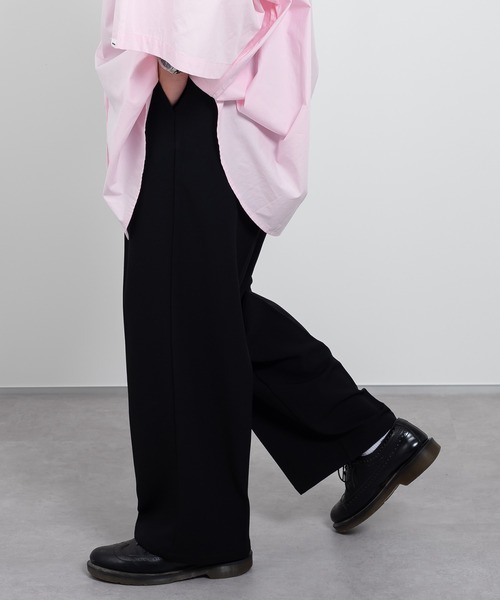 Perushu（ペルーシュ）の「センタープレスワイドスラックス（その他パンツ・メンズ・モカ/ブラック/ピンク・SMALL/MEDIUM/LARGE）」の2枚目の写真