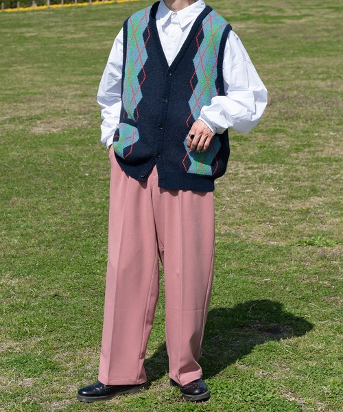 Perushu（ペルーシュ）の「センタープレスワイドスラックス（その他パンツ・メンズ・モカ/ブラック/ピンク・SMALL/MEDIUM/LARGE）」の22枚目の写真