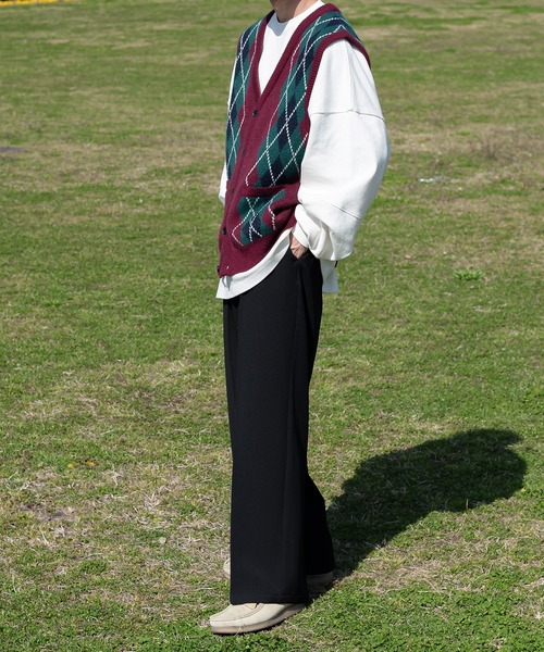 Perushu（ペルーシュ）の「センタープレスワイドスラックス（その他パンツ・メンズ・モカ/ブラック/ピンク・SMALL/MEDIUM/LARGE）」の7枚目の写真