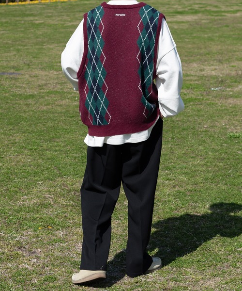 Perushu（ペルーシュ）の「センタープレスワイドスラックス（その他パンツ・メンズ・モカ/ブラック/ピンク・SMALL/MEDIUM/LARGE）」の9枚目の写真