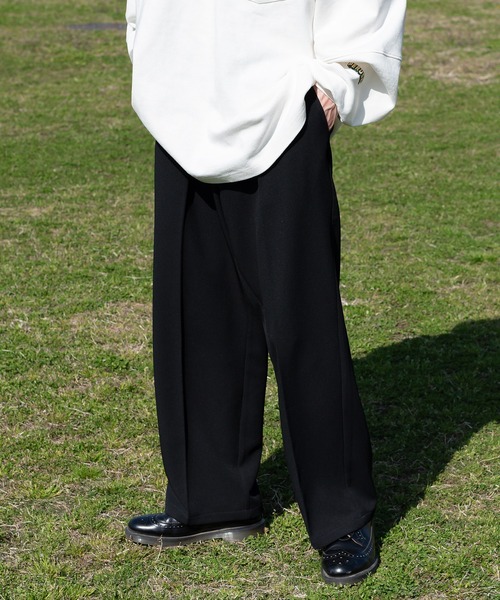 Perushu（ペルーシュ）の「センタープレスワイドスラックス（その他パンツ・メンズ・モカ/ブラック/ピンク・SMALL/MEDIUM/LARGE）」の10枚目の写真