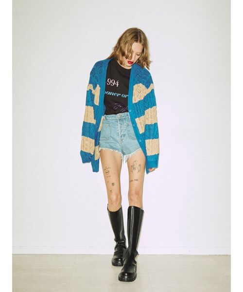 jouetie(ジュエティ)の「グランジルーズシアーニットカーデ【サマーニット】(カーディガン/ボレロ・レディース・ブラック/ブルー/その他1・MEDIUM)」の8枚目の写真