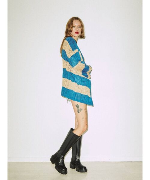 jouetie(ジュエティ)の「グランジルーズシアーニットカーデ【サマーニット】(カーディガン/ボレロ・レディース・ブラック/ブルー/その他1・MEDIUM)」の9枚目の写真