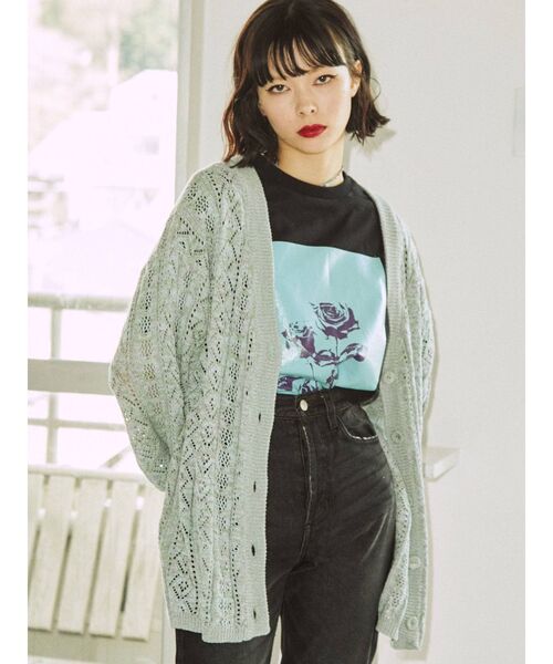 jouetie(ジュエティ)の「グランジルーズシアーニットカーデ【サマーニット】(カーディガン/ボレロ・レディース・ブラック/ブルー/その他1・MEDIUM)」の11枚目の写真