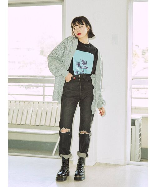 jouetie(ジュエティ)の「グランジルーズシアーニットカーデ【サマーニット】(カーディガン/ボレロ・レディース・ブラック/ブルー/その他1・MEDIUM)」の15枚目の写真