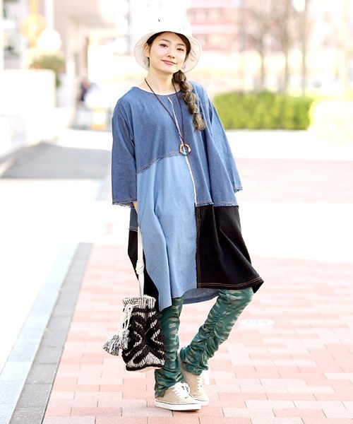 チチカカ（チチカカ）の「裾くしゅレギンス【WEB限定】（レギンス/スパッツ・レディース・ターコイズブルー/パープル系その他/チャコールグレー/ブラウン/パープル/カーキ/グリーン・FREE）」の21枚目の写真