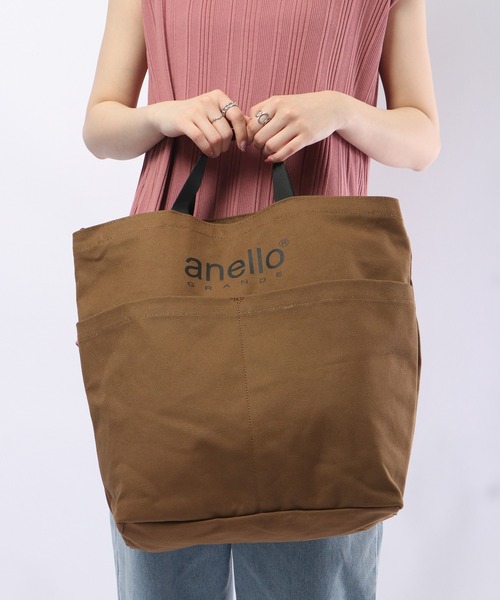 anello(アネロ)の「anello GRANDE 2WAYキャンバスショルダーBAG(ショルダーバッグ・メンズ・ベージュ/グレイッシュブルー/アイボリー/レッド/ブラック/カーキオリーブ・FREE)」の18枚目の写真