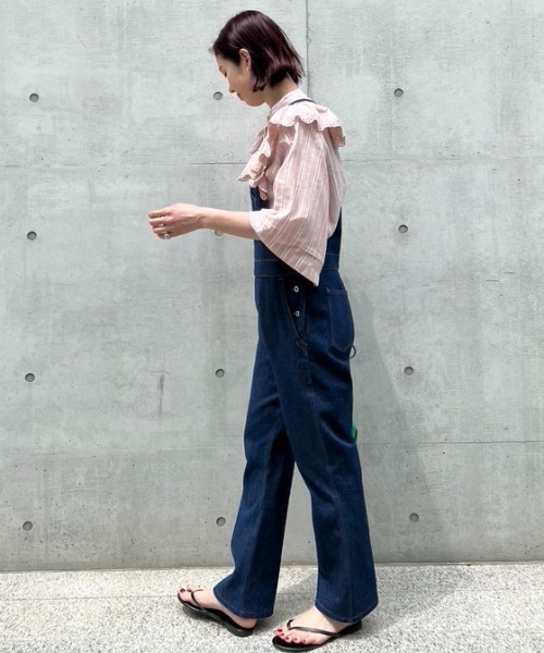 Doux archives（ドゥアルシーヴ）の「［ｗｅｂ限定］ラッフルレース袖タックバルーンブラウス（シャツ/ブラウス・レディース・オフホワイト/ピンク/ブラック/イエロー・FREE）」の8枚目の写真