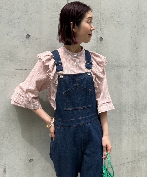 Doux archives（ドゥアルシーヴ）の「［ｗｅｂ限定］ラッフルレース袖タックバルーンブラウス（シャツ/ブラウス・レディース・オフホワイト/ピンク/ブラック/イエロー・FREE）」の19枚目の写真