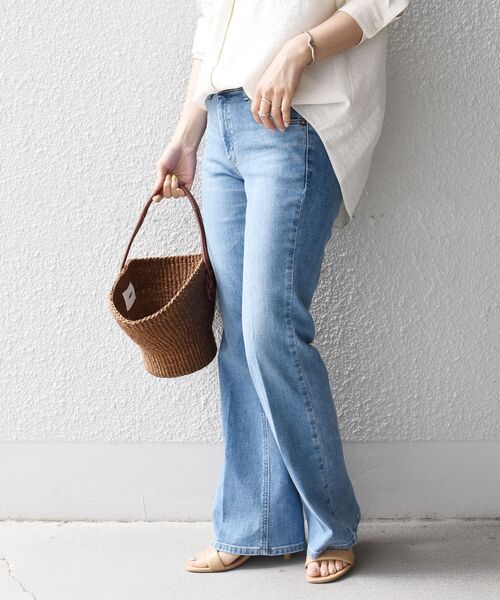 SOMETHING（サムシング）の「*SOMETHING LISAフレアデニム◆（デニムパンツ・レディース・サックスブルー/ブルー/グレー系・26/27/28）」の14枚目の写真