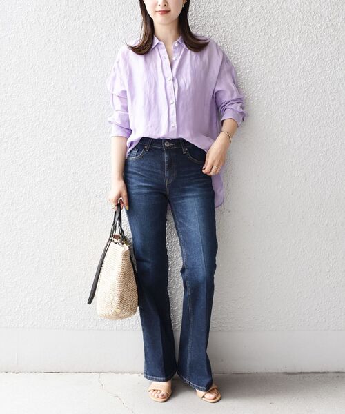 SOMETHING（サムシング）の「*SOMETHING LISAフレアデニム◆（デニムパンツ・レディース・サックスブルー/ブルー/グレー系・26/27/28）」の22枚目の写真