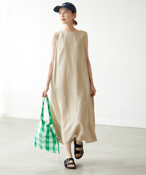 SLOBE IENA（スローブイエナ）の「SLOBE IENA ギンガムシュシュSETトートバッグ（トートバッグ・レディース・グリーン/ピンク/ブラック・FREE）」の9枚目の写真