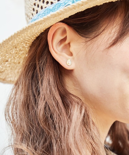 チャイハネ（チャイハネ）の「【チャイハネ】トロムソピアス（ピアス（両耳用）・レディース・ブルー/グリーン/グリーン系その他/イエロー系その他・FREE）」の7枚目の写真