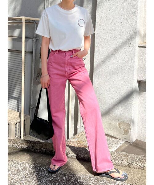 EMODA（エモダ）の「ルーズワイドジーンズ（デニムパンツ・レディース・ブラック/ピンク/アイボリー・SMALL/MEDIUM）」の11枚目の写真