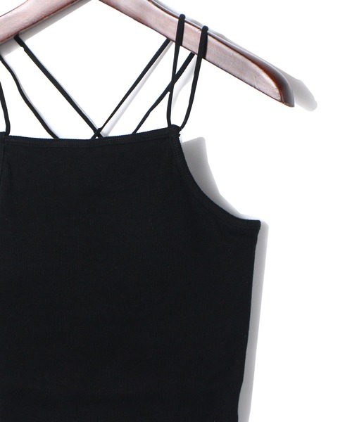 one way（ワンウェイ）の「クロステレコキャミ（キャミソール・レディース・ホワイト/ブラック/ライトグリーン・FREE）」の4枚目の写真