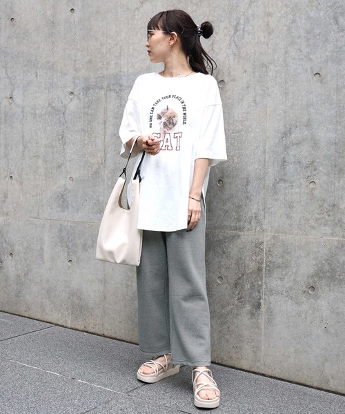 HONEYSUCKLE ROSE（ハニーサックルローズ）の「【HONEYSUCKLE ROSE】アニマルフォトＴシャツ（Tシャツ/カットソー・レディース・ホワイト/オフホワイト/ブラウン・L/M）」の13枚目の写真