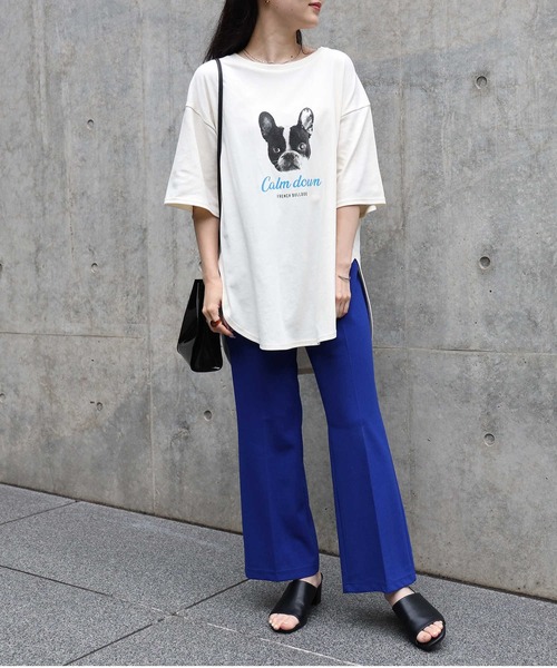 HONEYSUCKLE ROSE（ハニーサックルローズ）の「【HONEYSUCKLE ROSE】アニマルフォトＴシャツ（Tシャツ/カットソー・レディース・ホワイト/オフホワイト/ブラウン・L/M）」の20枚目の写真