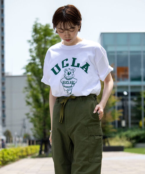 NOLLEY'S goodman（ノーリーズグッドマン）の「【WEB限定】【UCLA】 BRUINS BEAR T 別注カレッジロゴ ビッグシルエットTシャツ（Tシャツ/カットソー・メンズ・ホワイト/オートミール・L/M）」の8枚目の写真