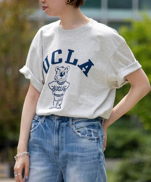 NOLLEY'S goodman（ノーリーズグッドマン）の「【WEB限定】【UCLA】 BRUINS BEAR T 別注カレッジロゴ ビッグシルエットTシャツ（Tシャツ/カットソー・メンズ・ホワイト/オートミール・L/M）」の5枚目の写真