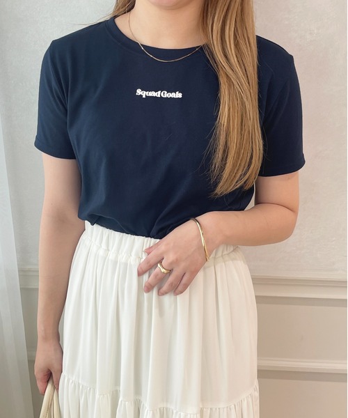 apres jour(アプレジュール)の「ぷっくりロゴTシャツ【ZOZOTOWN限定アイテム】(Tシャツ/カットソー・レディース・ライトピンク/ネイビー/ホワイト系その他/オフホワイト・X-LARGE/フリー)」の21枚目の写真