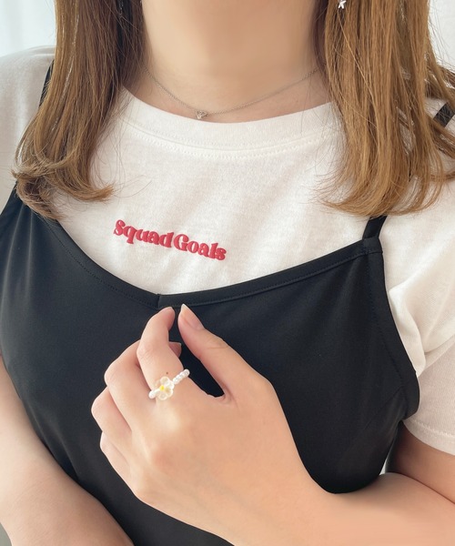 apres jour(アプレジュール)の「ぷっくりロゴTシャツ【ZOZOTOWN限定アイテム】(Tシャツ/カットソー・レディース・ライトピンク/ネイビー/ホワイト系その他/オフホワイト・X-LARGE/フリー)」の6枚目の写真