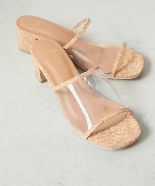 minia（ミニア）の「・minia スクエアミュール（サンダル・レディース・ブラック/ブルー/ナチュラル/グリーン/パイソン・LL/S/M/L）」の3枚目の写真