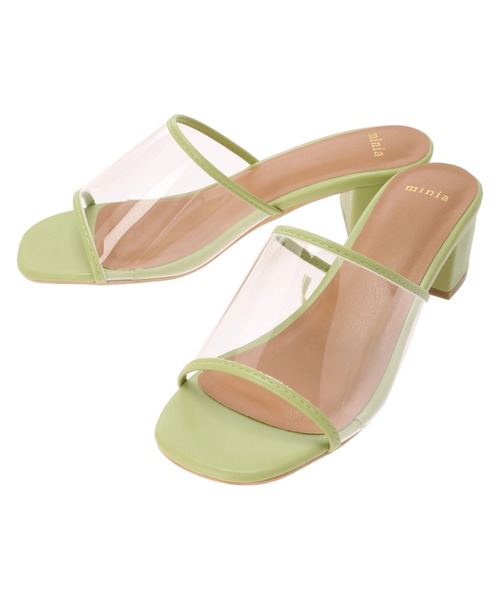 minia（ミニア）の「・minia スクエアミュール（サンダル・レディース・ブラック/ブルー/ナチュラル/グリーン/パイソン・LL/S/M/L）」の16枚目の写真