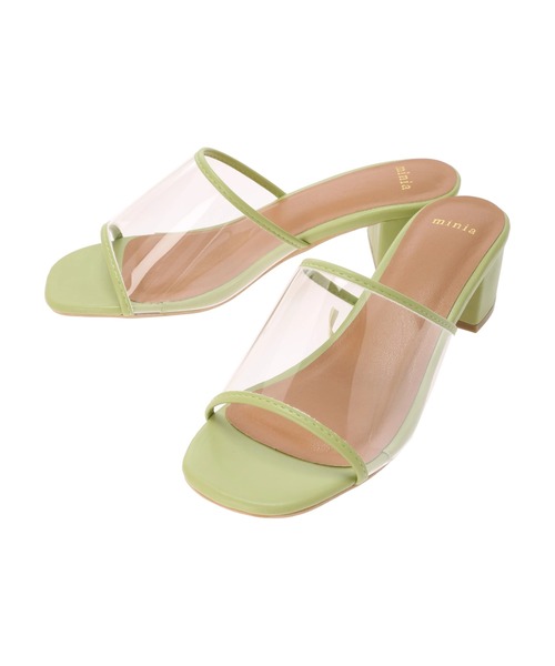 minia（ミニア）の「・minia スクエアミュール（サンダル・レディース・ブラック/ブルー/ナチュラル/グリーン/パイソン・LL/S/M/L）」の9枚目の写真