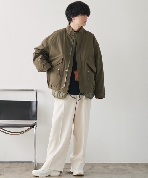 セール】HIGH TWISTED GABA WIDE TUCK SLACKS（スラックス