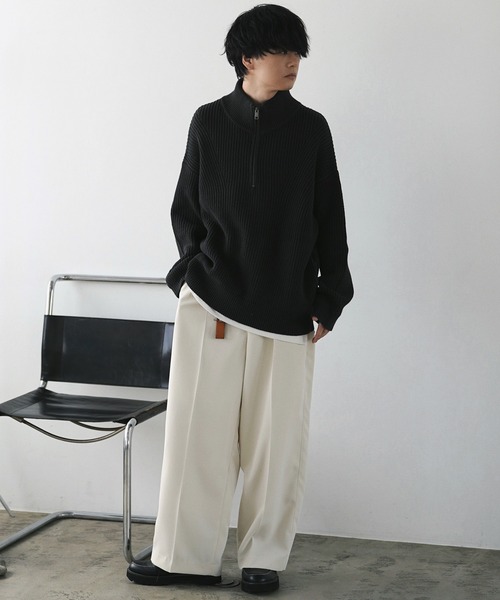 パンツ GABA HIGH WAISTSUSPENDERS PANTS DRY GABA SLACKS – Cenci