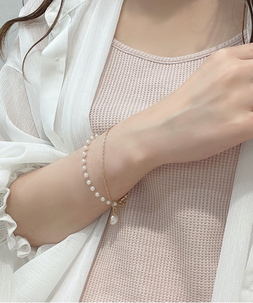 apres jour（アプレジュール）の「【apres jour×ARIAZ】２連パールブレスレット（ブレスレット・レディース・シルバー/ゴールド・FREE）」の7枚目の写真