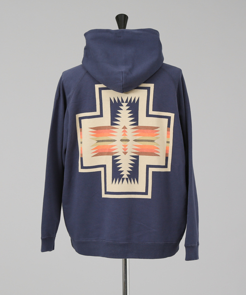 PENDLETON(ペンドルトン)の「【PENDLETON/ペンドルトン 】BACK PRINT Tシャツ / バックプリントフードパーカー(パーカー・メンズ・ネイビー/ホワイト系その他/アイボリー/ブラック・M/L)」の4枚目の写真