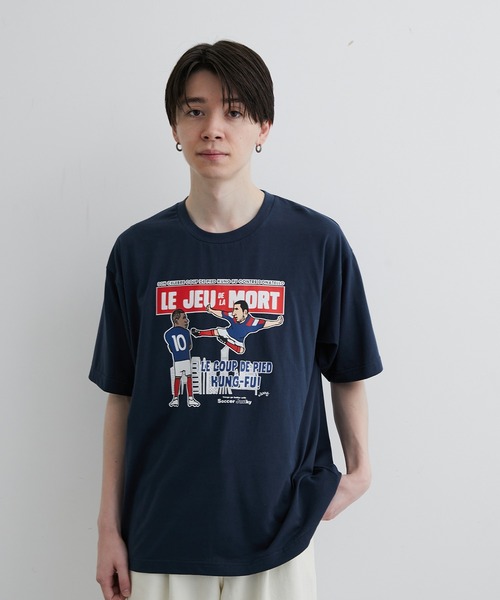 SoccerJunky(サッカージャンキー)の「Soccer Junky / コラボプリントTシャツ(Tシャツ/カットソー・メンズ・ホワイト系その他3/ホワイト/ホワイト系その他/サックスブルー/チャコールグレー/ホワイト系その他4/ホワイト系その他2/ネイビー・M/L/LL)」の7枚目の写真