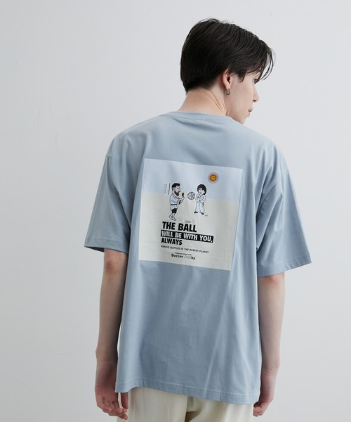 SoccerJunky(サッカージャンキー)の「Soccer Junky / コラボプリントTシャツ(Tシャツ/カットソー・メンズ・ホワイト系その他3/ホワイト/ホワイト系その他/サックスブルー/チャコールグレー/ホワイト系その他4/ホワイト系その他2/ネイビー・M/L/LL)」の8枚目の写真