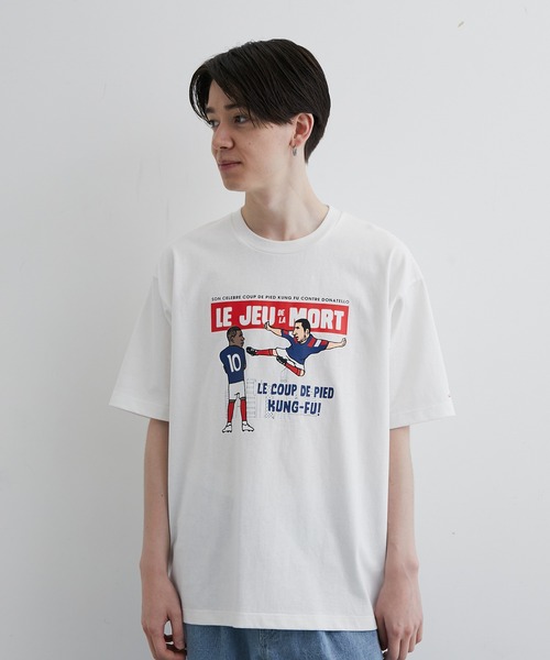 SoccerJunky(サッカージャンキー)の「Soccer Junky / コラボプリントTシャツ(Tシャツ/カットソー・メンズ・ホワイト系その他3/ホワイト/ホワイト系その他/サックスブルー/チャコールグレー/ホワイト系その他4/ホワイト系その他2/ネイビー・M/L/LL)」の3枚目の写真